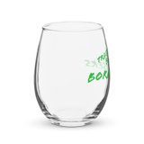 Tracey Blades and the Born Losers "TBBL" Stemless wine glass