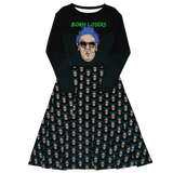 Loser Logo Long Sleeve Midi Dress