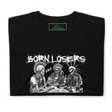 SOS Front with Loser Logo Back Dark Short-Sleeve Unisex T-Shirt