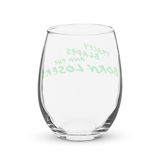 Tracey Blades and the Born Losers "TBBL" Stemless wine glass