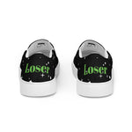 Loser Logo Black Men’s Slip-On Canvas Shoes