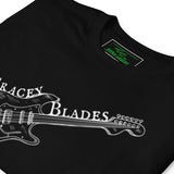 Tracey Blades Front and "Born Loser" Back Black Short-Sleeve Unisex T-Shirt